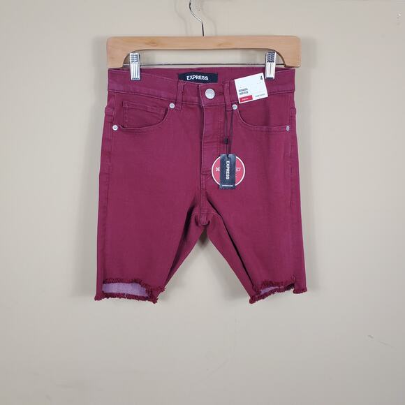 Express Bermuda High Rise Short Women's Size 4 - Picture 1 of 6